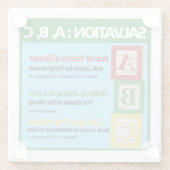 Dessous-de-verre En Verre ABC du salut (Dos)