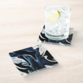 Dessous-de-verre En Verre Abstract elegant fluide marble liquide (Incliné)