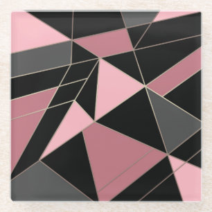 Dessous-de-verre En Verre Abstract moderne geometrical triangles print