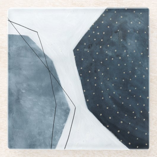 Dessous-de-verre En Verre Abstraction adjacente (Devant)