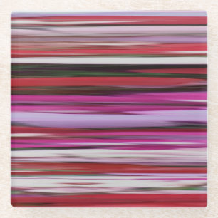 Dessous-de-verre En Verre Abstrait #2 : Flou rouge