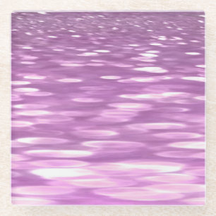 Dessous-de-verre En Verre Abstrait #3 : Lilac Shimmer