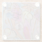 Dessous-de-verre En Verre Abstrait Pastel Floral (Dos)