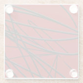 Dessous-de-verre En Verre Abstrait rouge moderne (Dos)