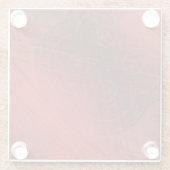 Dessous-de-verre En Verre Acceptation | Médaillons de méditation rouge (Dos)