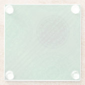 Dessous-de-verre En Verre Acceptation | Médaillons de méditation verte (Dos)