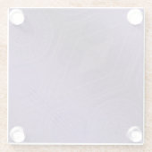 Dessous-de-verre En Verre Acceptation | Médaillons de méditation violette (Dos)