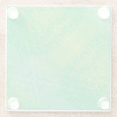 Dessous-de-verre En Verre Acceptation | Médaillons de saumons jaunes bleus (Dos)