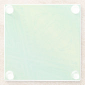 Dessous-de-verre En Verre Acceptation | Motif de Shibori jaune bleu (Dos)