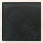 Dessous-de-verre En Verre Acceptation | Texture foncée Shibori (Devant)