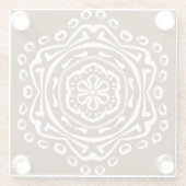 Dessous-de-verre En Verre Acorn Mandala (Dos)