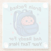 Dessous-de-verre En Verre Adaptable "Prêt pour le cerveau" (Dos)