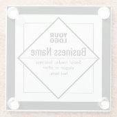 Dessous-de-verre En Verre Add Your Logo Customizable Template (Dos)