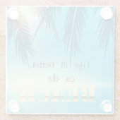 Dessous-de-verre En Verre Adorable Beach Palm (Dos)
