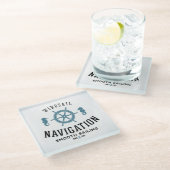 Dessous-de-verre En Verre Affiche de navigation de Windsail (Incliné)