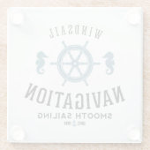 Dessous-de-verre En Verre Affiche de navigation de Windsail (Dos)