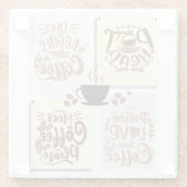 Dessous-de-verre En Verre Affiches de café (Dos)