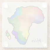 Dessous-de-verre En Verre Africa map (Dos)