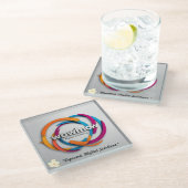 Dessous-de-verre En Verre "Agence créative" (Incliné)
