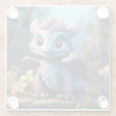 Dessous-de-verre En Verre Aiden, un dragon lunaire (Dos)