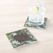 Dessous-de-verre En Verre Aigle à tête blanche (Incliné)