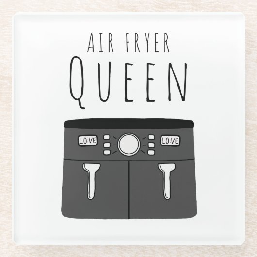 Dessous-de-verre En Verre Air Fryer Queen Beverage (Devant)