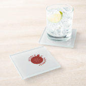 Dessous-de-verre En Verre Ajouter Votre Nom Dessous de verre Vacances Texte  (Incliné)