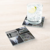 Dessous-de-verre En Verre Ajouter votre propre photo (Incliné)