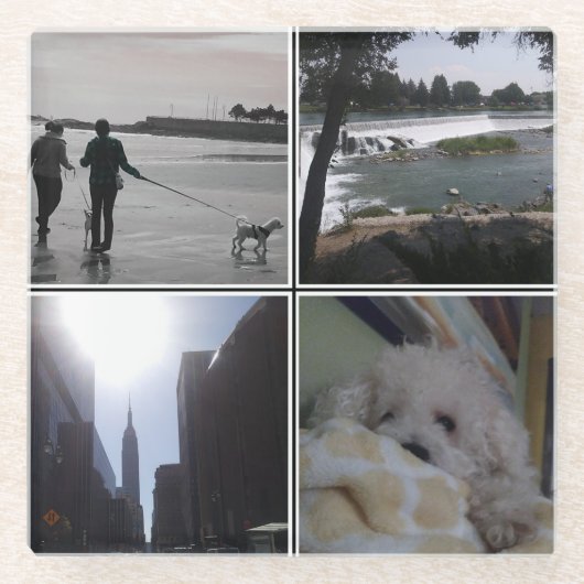 Dessous-de-verre En Verre Ajouter votre propre photo (Devant)