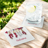 Dessous-de-verre En Verre Alabama Dames mode Cowboy Bottes Crimson Rouge