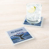 Dessous-de-verre En Verre Alaska | Baleine (Incliné)