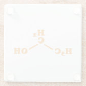 Dessous-de-verre En Verre Alcool Éthanol Formule chimique moléculaire (Dos)