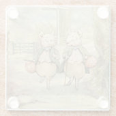 Dessous-de-verre En Verre Alexander et Pigling Bland par Beatrix Potter (Dos)