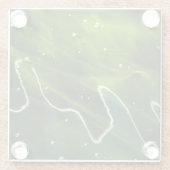 Dessous-de-verre En Verre Algues vertes et l'eau coastercnm (Dos)