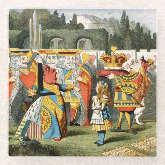 Dessous-de-verre En Verre Alice à Wonderland (Devant)