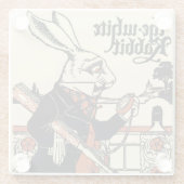 Dessous-de-verre En Verre Alice White Rabbit Classic Wonderland (Dos)