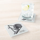 Dessous-de-verre En Verre Alien gris, la vérité est là (Incliné)