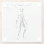 Dessous-de-verre En Verre Alien UFO Thunder_Cove (Dos)