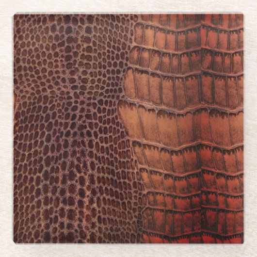 Dessous-de-verre En Verre Aligator Classic Reptile en cuir (Faux) (Devant)