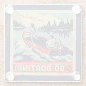 Dessous-de-verre En Verre Allons en bateau (Dos)