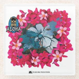 DESSOUS-DE-VERRE EN VERRE ALOHA 3 13
