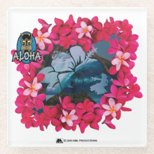 DESSOUS-DE-VERRE EN VERRE ALOHA 3 14