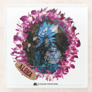 DESSOUS-DE-VERRE EN VERRE ALOHA 48