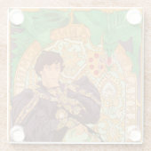 Dessous-de-verre En Verre Alphonse Mucha Prince et Dragon (Dos)
