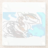 Dessous-de-verre En Verre Amateur de cheval (Dos)