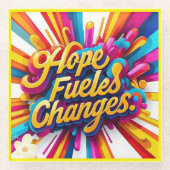 Dessous-de-verre En Verre "Âmes résilientes" (Devant)