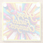 Dessous-de-verre En Verre "Âmes résilientes" (Dos)