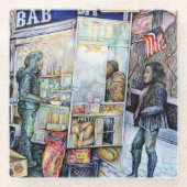 Dessous-de-verre En Verre Amour avec les problèmes, et en difficulté avec l' (Devant)