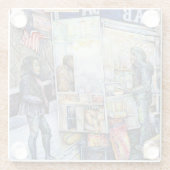 Dessous-de-verre En Verre Amour avec les problèmes, et en difficulté avec l' (Dos)