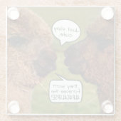 Dessous-de-verre En Verre Amusant Alpaca Alpacalypse schéma (Dos)